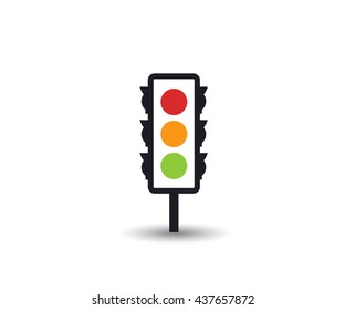 Traffic light icon, logo minimal vector illustration, eps