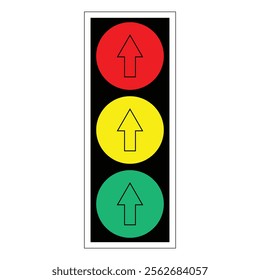 Traffic Light Icon For Logo And More. color images. Red yellow and green traffic lights to regulate the speed of cars and motorized vehicles on the highway. EPS vector illustration