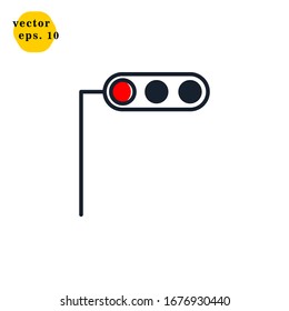 Traffic Light Icon Logo Vector Design Template
