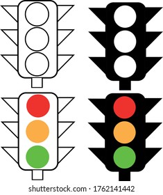 Símbolo vector de logotipo de icono de semáforo