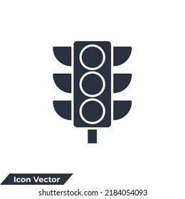 traffic light icon logo vector illustration. traffic light symbol template for graphic and web design collection