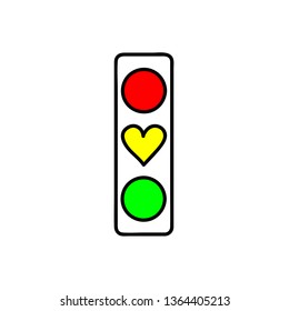 Traffic Light Icon - Love