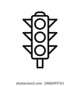 traffic light icon mark in filled style