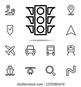 traffic light icon. Navigation icons universal set for web and mobile on white background