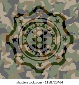 traffic light icon on camo pattern