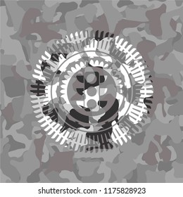 traffic light icon on grey camo pattern
