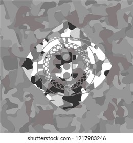 traffic light icon on grey camo texture