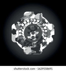 traffic light icon on grey camouflage texture
