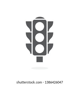 Traffic light icon on white background