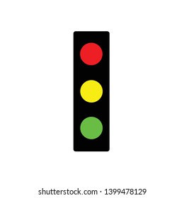 Traffic Light Icon On White Background Vector / Illustration