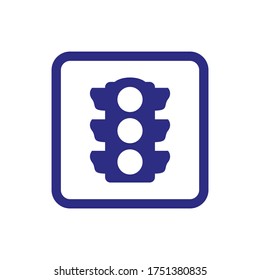 Traffic light icon on white background.