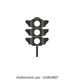 Traffic light  icon  on white background. Vector illustration.