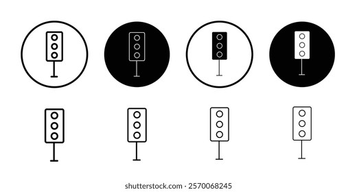 Traffic light icon Outline vector for web ui
