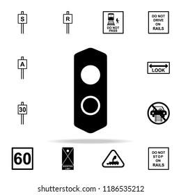 traffic light icon. Railway Warnings icons universal set for web and mobile