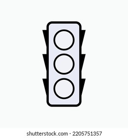 Icono de semáforo. Símbolo de elemento de carretera - Vector.