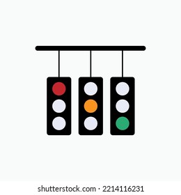 Traffic Light Icon. Road Element Symbol - Vector.