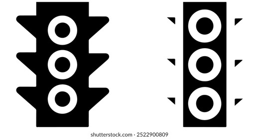 Traffic light icon set. Illustration of Road Traffic Lights. Traffic control lights.