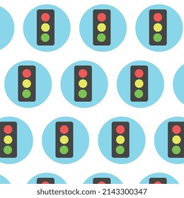Traffic light, icon set, pattern, vector for commercial use.