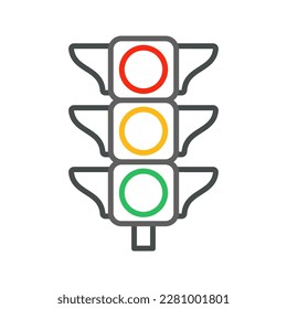 Traffic Light icon. sign for mobile concept and web design. vector illustration
