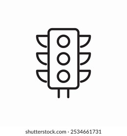 Vector de la señal del icono del semáforo