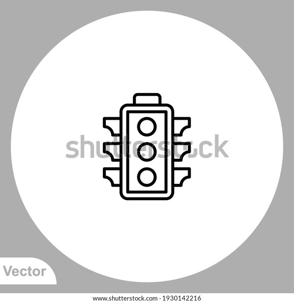 Traffic light icon sign vector,Symbol, logo\
illustration for web and\
mobile