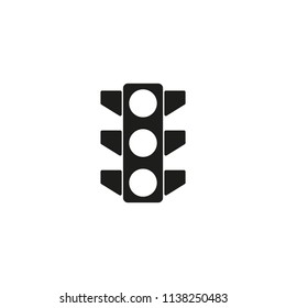 Traffic light icon. Simple vector illustration.