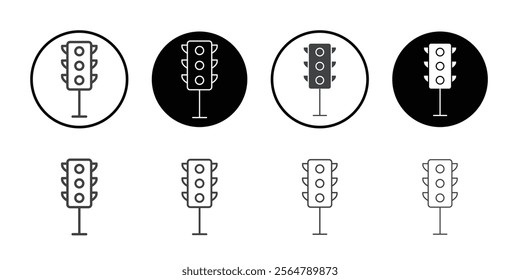 Traffic light icon simple vector symbol
