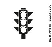 The traffic light icon. Stoplight and  semaphore, crossroads symbol. Flat Vector illustration