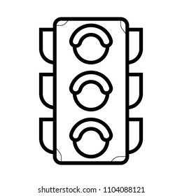 The traffic light icon. Stoplight and semaphore, crossroads symbol. Flat Vector illustration
