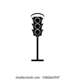 The traffic light icon. Stoplight and semaphore, crossroads symbol. Flat Vector illustration
