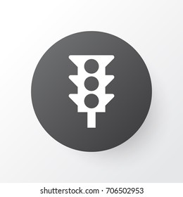 Traffic Light Icon Symbol. Premium Quality Isolated Stoplight Element In Trendy Style.