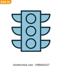 traffic light icon symbol template for graphic and web design collection logo vector illustration
