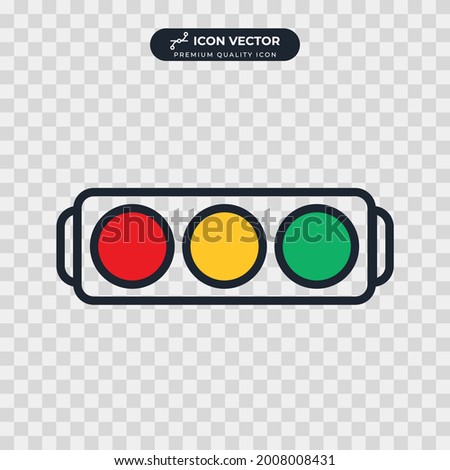 traffic light icon symbol template for graphic and web design collection logo vector illustration