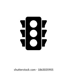 Traffic light icon symbol vector on white background