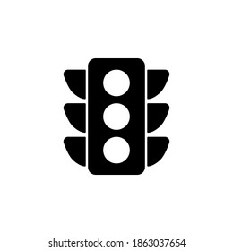 Traffic light icon symbol vector on white background