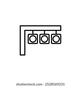 A traffic light icon symbolizing road signals or safety.