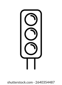 Traffic light icon symbolizing road safety, transport, and traffic control.