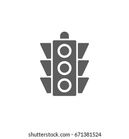 Traffic light icon in trendy flat style isolated on white background. Symbol for your web site design, logo, app, UI. Vector illustration, EPS