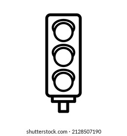 Traffic light icon in trendy vector design illustration