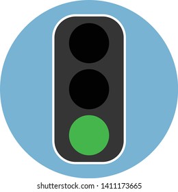 Traffic light icon - vector