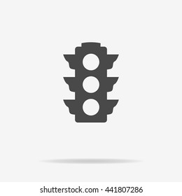 Traffic light icon. Vector concept illustration for design.