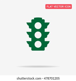Traffic light icon. Vector concept illustration for design.