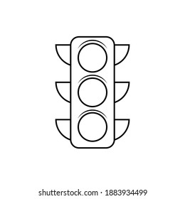 Icono de semáforo. Ilustraciones del contorno del vector.