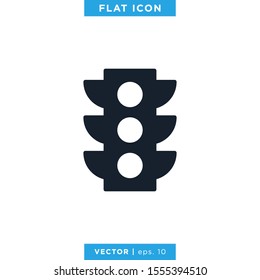 Traffic Light Icon Vector Design Template