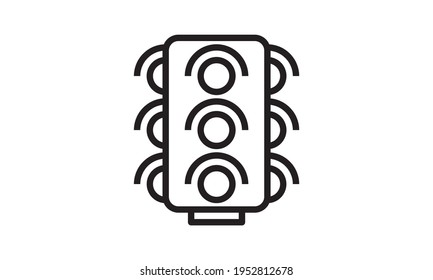 Vectordesign-Vorlage für das Lichtbild des Verkehrs