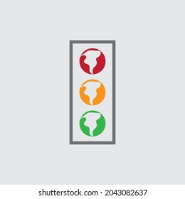 Traffic Light Icon Vector Design Template