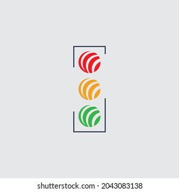 Traffic Light Icon Vector Design Template