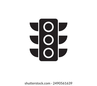 icono de semáforo elemento de diseño de Vector logo Plantilla