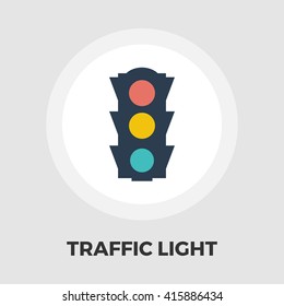 Traffic light icon vector. Flat icon isolated on the white background. Editable EPS file. Vector illustration.