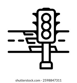 Traffic Light Icon. Vector Graphic Illustration.